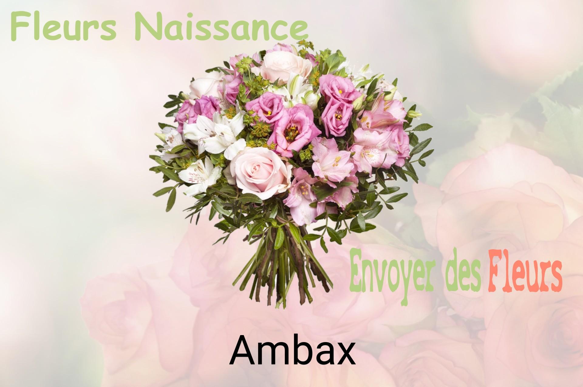 Bouquet de fleurs de naissance livré à Ambax